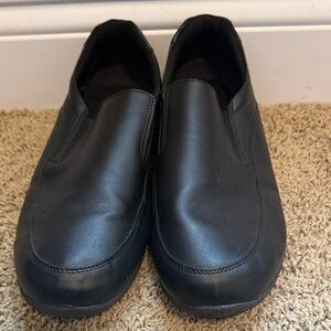 Classic Black Leather Slip-On Loafers